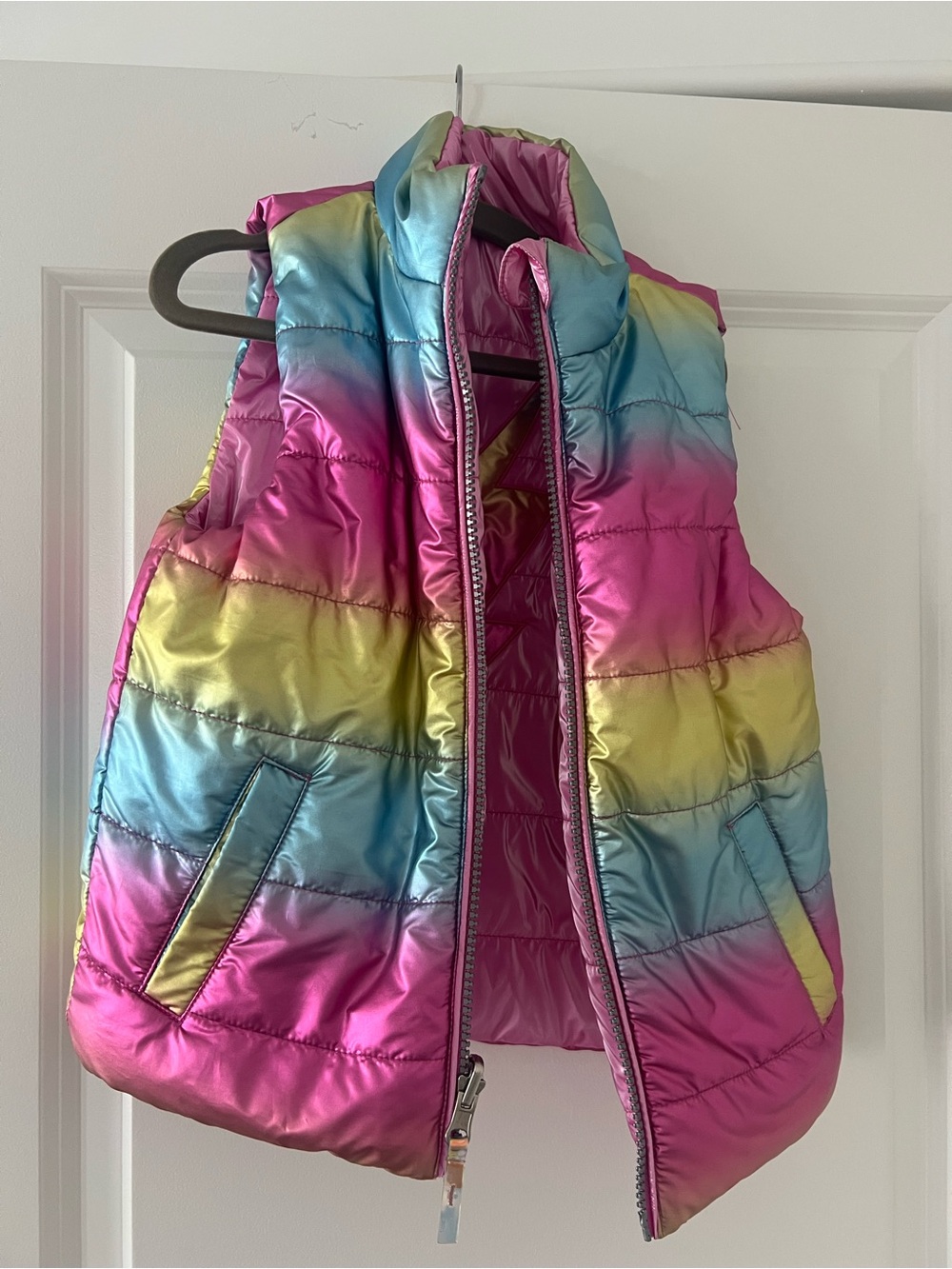 Hatley Girls’ Reversible Rainbow Shine Quilted Vest